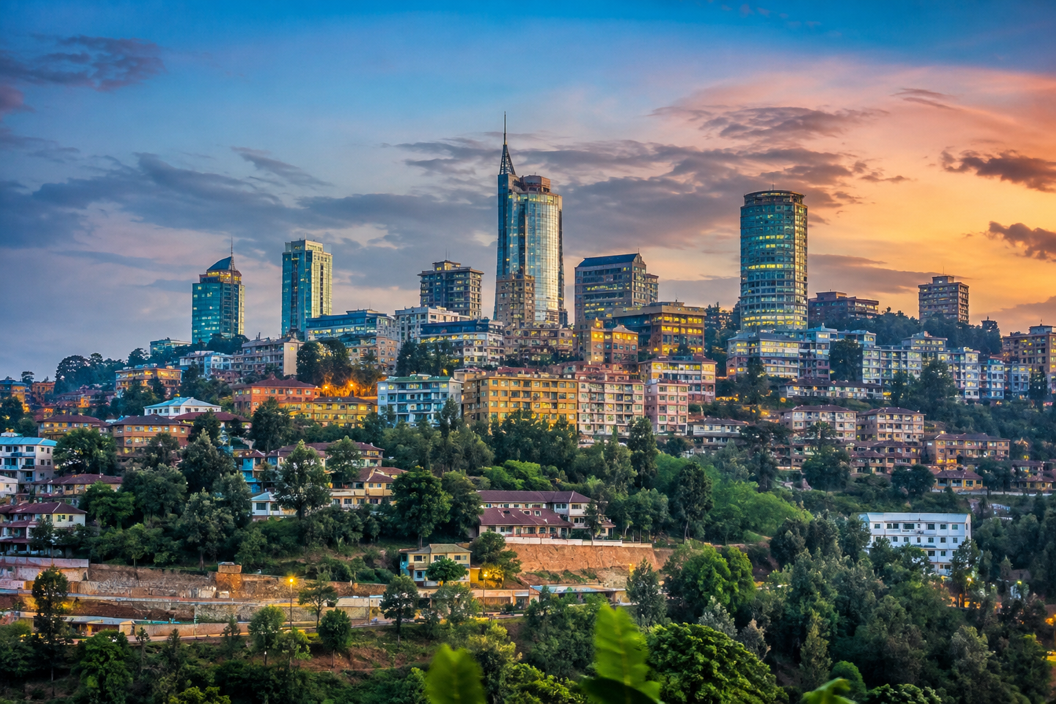 Kigali town, Rwanda